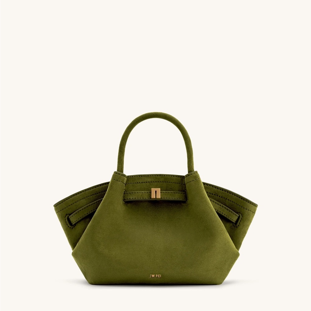 JW PEI Hana Mini Faux Suede Tote Bag - Dark Olive - Picture 6 of 6